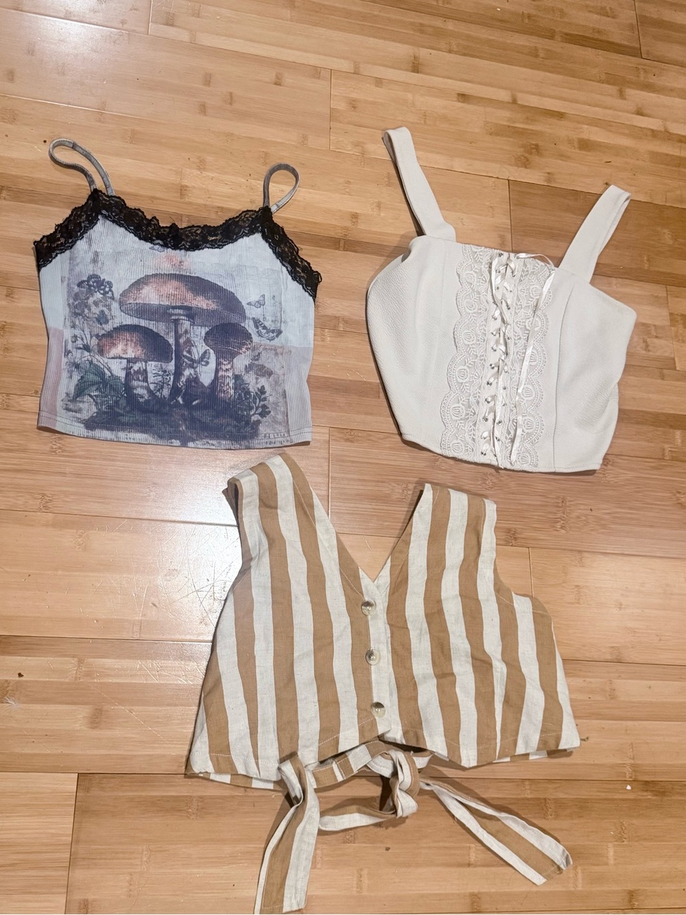 Romantic Whimsygoth Fairycore Festival Starter Kit  Sizes XS-L Crop Top 3 Pack